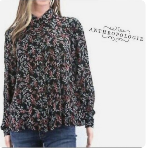 Anthropologie Maeve Floral print button down Blouse - Picture 2 of 14